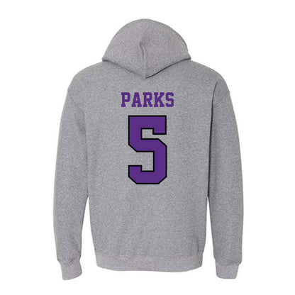 Stonehill - NCAA Baseball : Sam Parks - Classic Shersey Hooded Sweatshirt-1