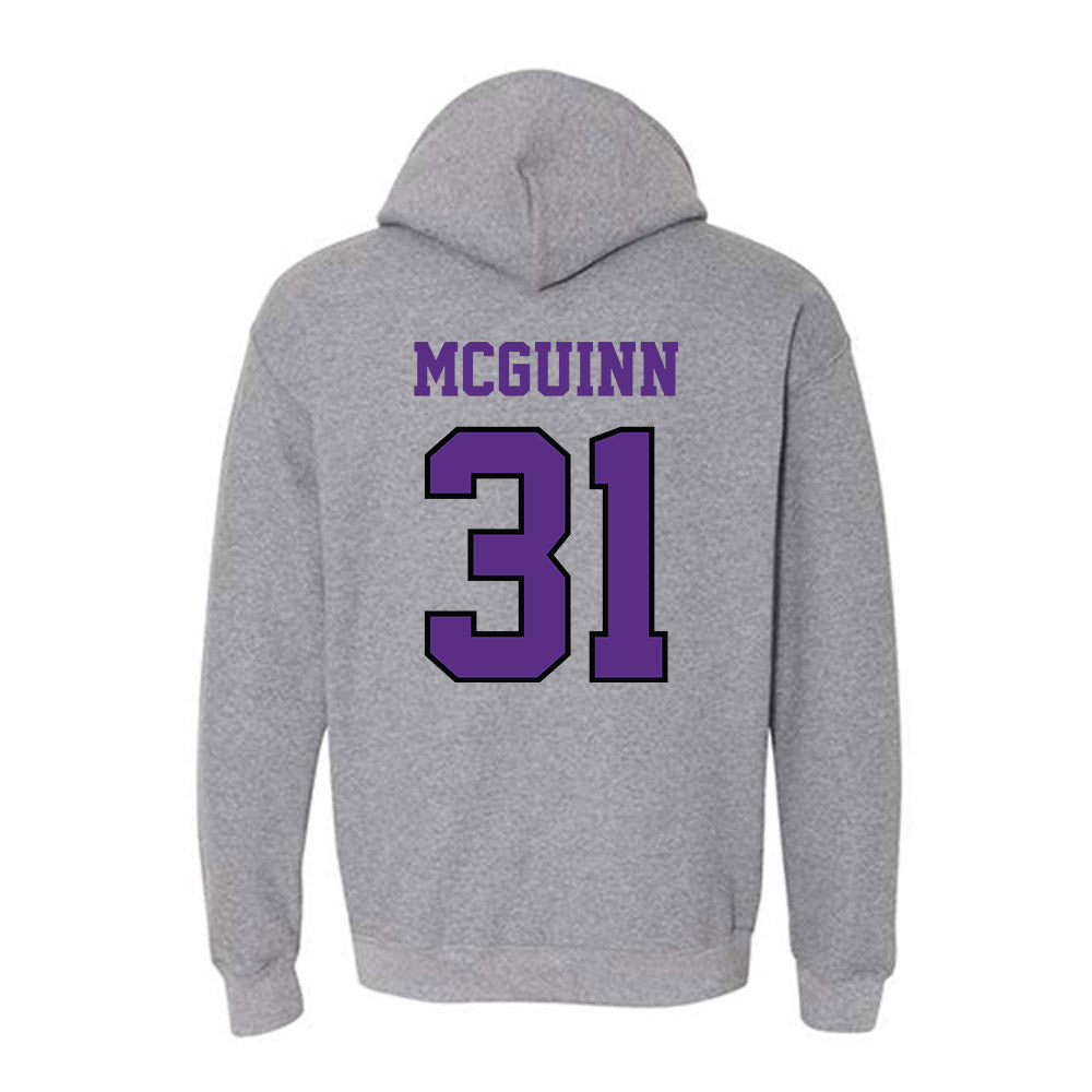 Stonehill - NCAA Men's Basketball : Pearse McGuinn - Classic Shersey Hooded Sweatshirt-1