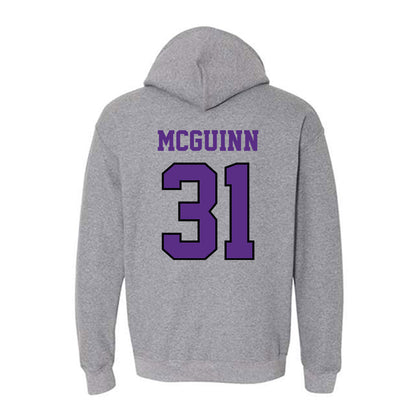 Stonehill - NCAA Men's Basketball : Pearse McGuinn - Classic Shersey Hooded Sweatshirt-1