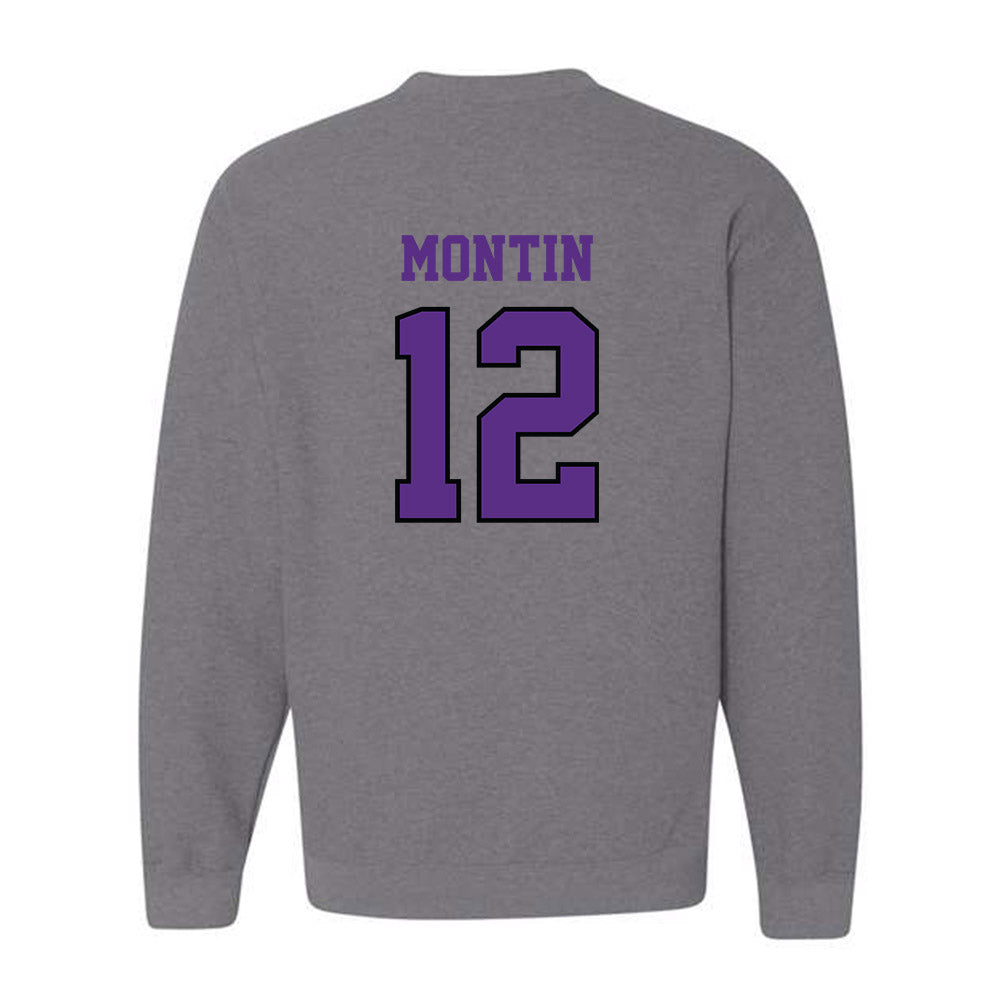 Stonehill - NCAA Men's Basketball : Eino Montin - Classic Shersey Crewneck Sweatshirt-1