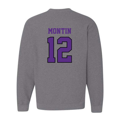 Stonehill - NCAA Men's Basketball : Eino Montin - Classic Shersey Crewneck Sweatshirt-1
