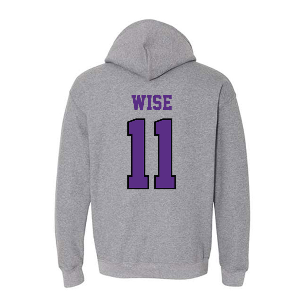 Stonehill - NCAA Women's Ice Hockey : Peyton Wise - Classic Shersey Hooded Sweatshirt-1