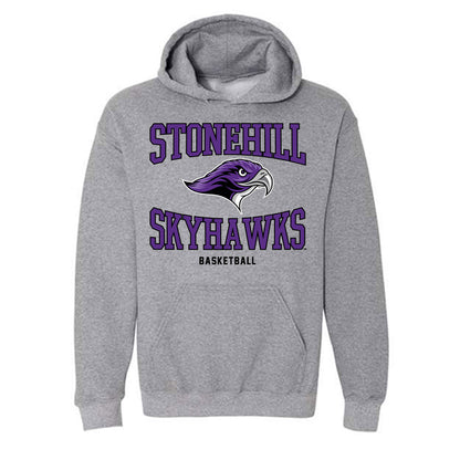 Stonehill - NCAA Men's Basketball : Norbu Jenpa - Classic Shersey Hooded Sweatshirt-0