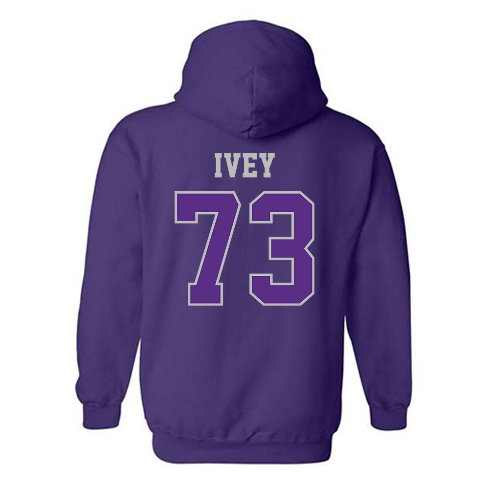 Stonehill - NCAA Football : Connor Ivey - Classic Shersey Hooded Sweatshirt-1