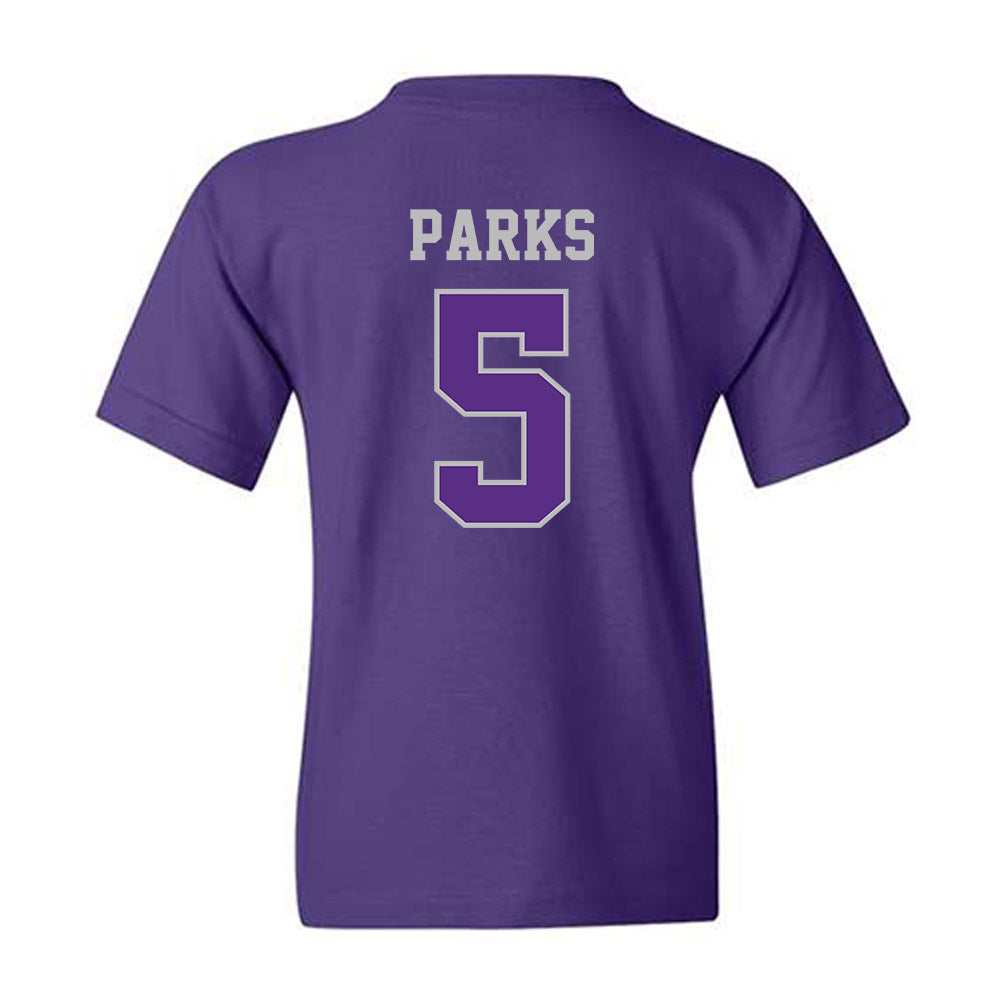 Stonehill - NCAA Baseball : Sam Parks - Classic Shersey Youth T-Shirt-1