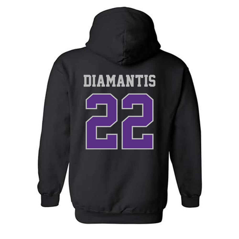 Stonehill - NCAA Men's Basketball : Charles Diamantis - Classic Shersey Hooded Sweatshirt-1