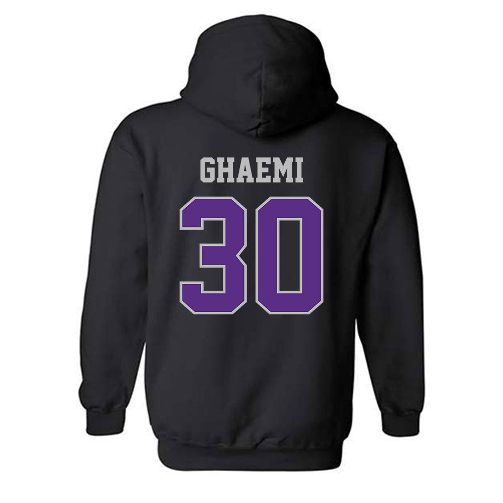Stonehill - NCAA Men's Ice Hockey : Dylan Ghaemi - Classic Shersey Hooded Sweatshirt-1