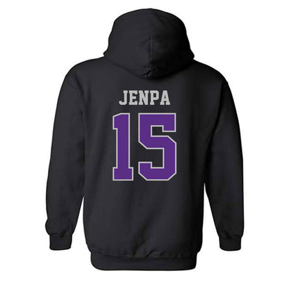Stonehill - NCAA Men's Basketball : Norbu Jenpa - Classic Shersey Hooded Sweatshirt-1