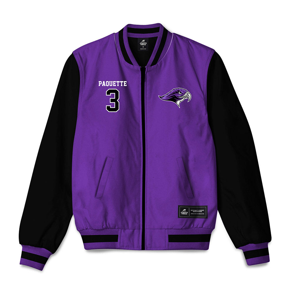 Stonehill - NCAA Women's Basketball : Brooke Paquette - Bomber Jacket-0