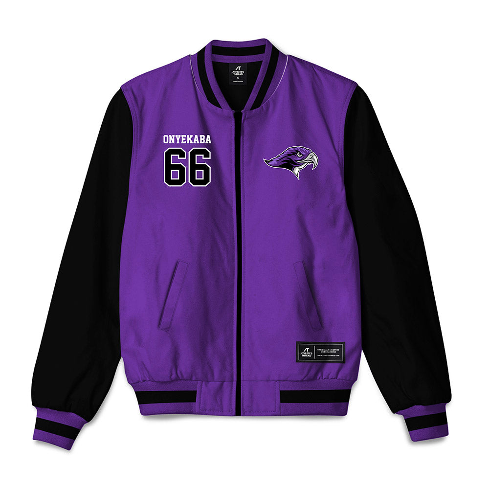 Stonehill - NCAA Football : Lotanna Onyekaba - Bomber Jacket-0