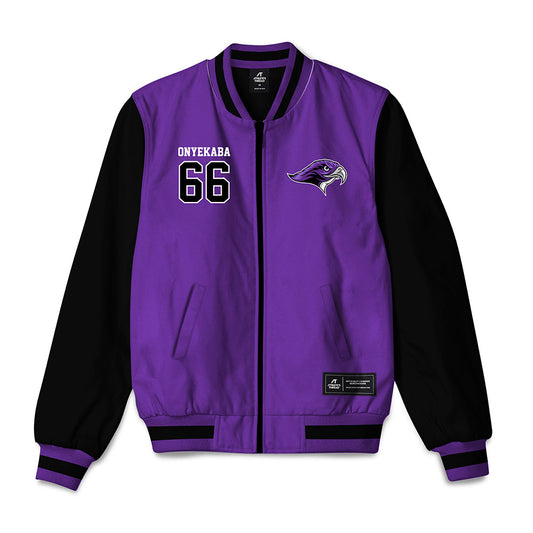 Stonehill - NCAA Football : Lotanna Onyekaba - Bomber Jacket-0