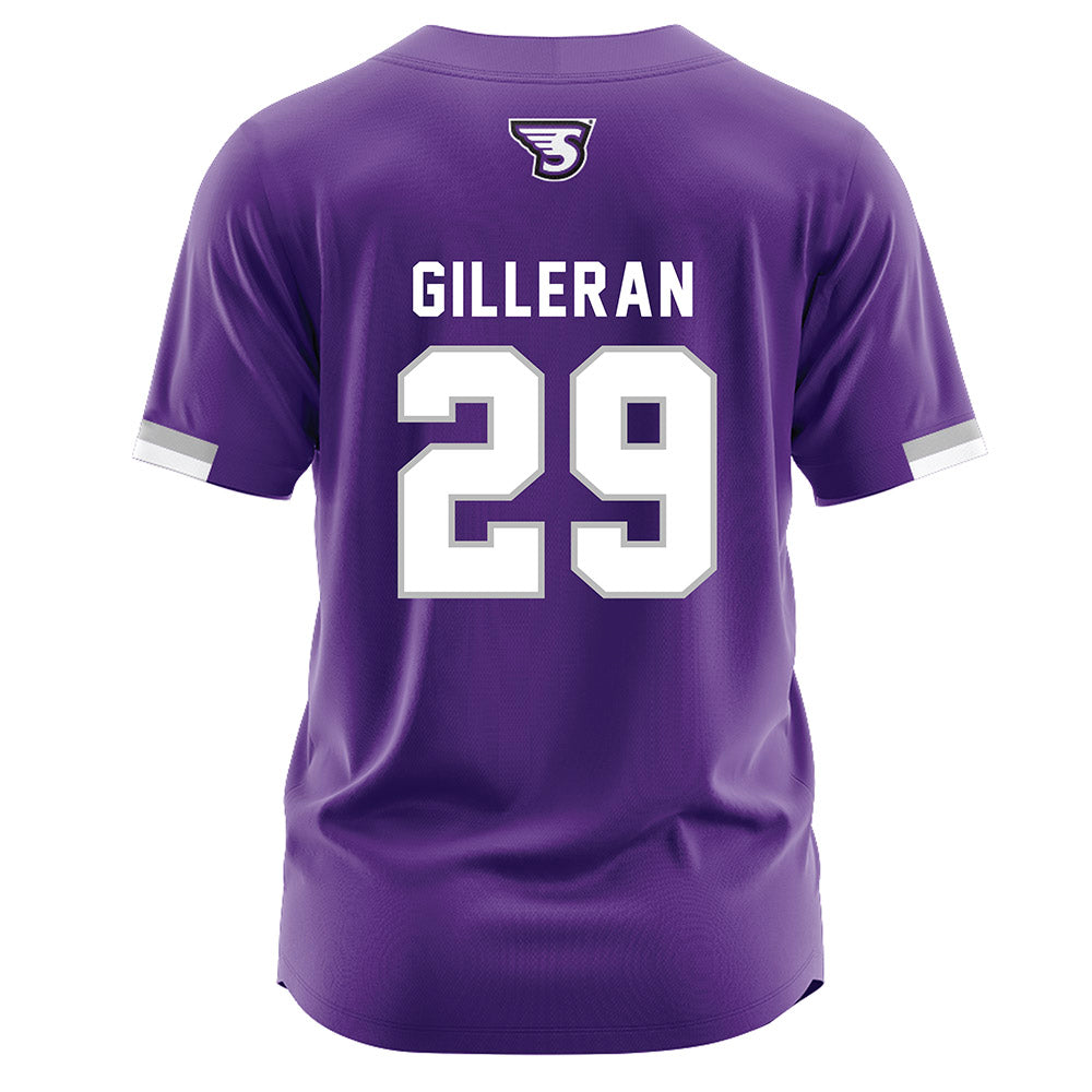 Stonehill - NCAA Baseball : Jimmy Gilleran - Purple Jersey-1