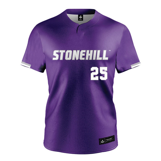 Stonehill - NCAA Baseball : Jamison Howland - Purple Jersey-0