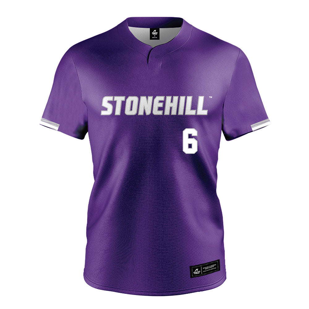 Stonehill - NCAA Baseball : Ryan Douglas - Purple Jersey-0