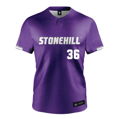 Stonehill - NCAA Baseball : Brayden Rader - Purple Jersey-0