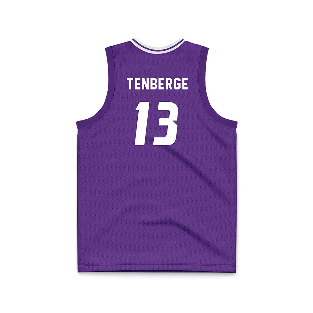 Stonehill - NCAA Men's Basketball : Jake TenBerge - Purple Basketball Jersey-1