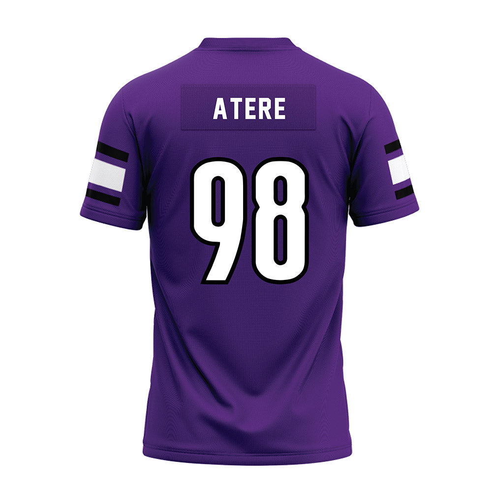 Stonehill - NCAA Football : Demilade Atere - Purple Premium Football Jersey-1