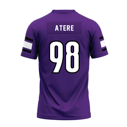 Stonehill - NCAA Football : Demilade Atere - Purple Premium Football Jersey-1