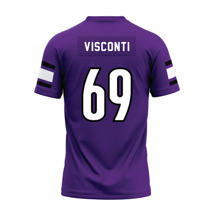 Stonehill - NCAA Football : Alexander Visconti - Purple Premium Football Jersey-1