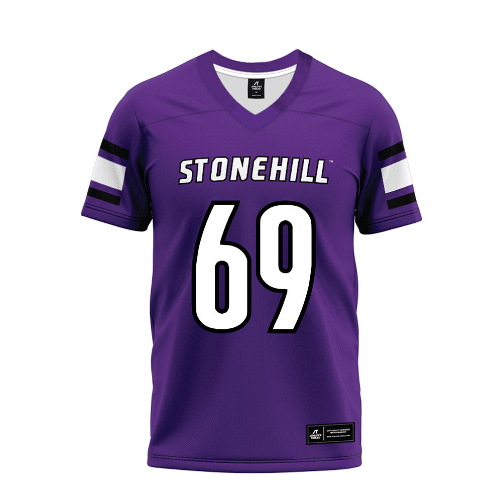 Stonehill - NCAA Football : Alexander Visconti - Purple Premium Football Jersey-0