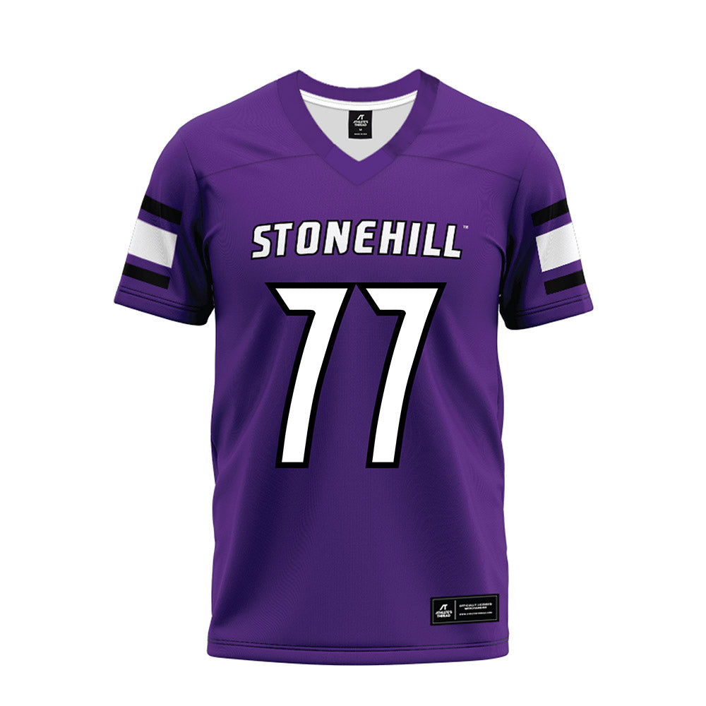 Stonehill - NCAA Football : Griffin Hart - Purple Premium Football Jersey-0