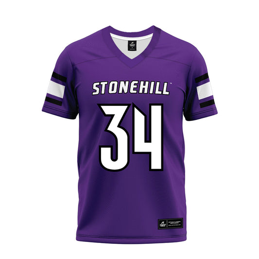 Stonehill - NCAA Football : Ricky Guerrier - Purple Premium Football Jersey