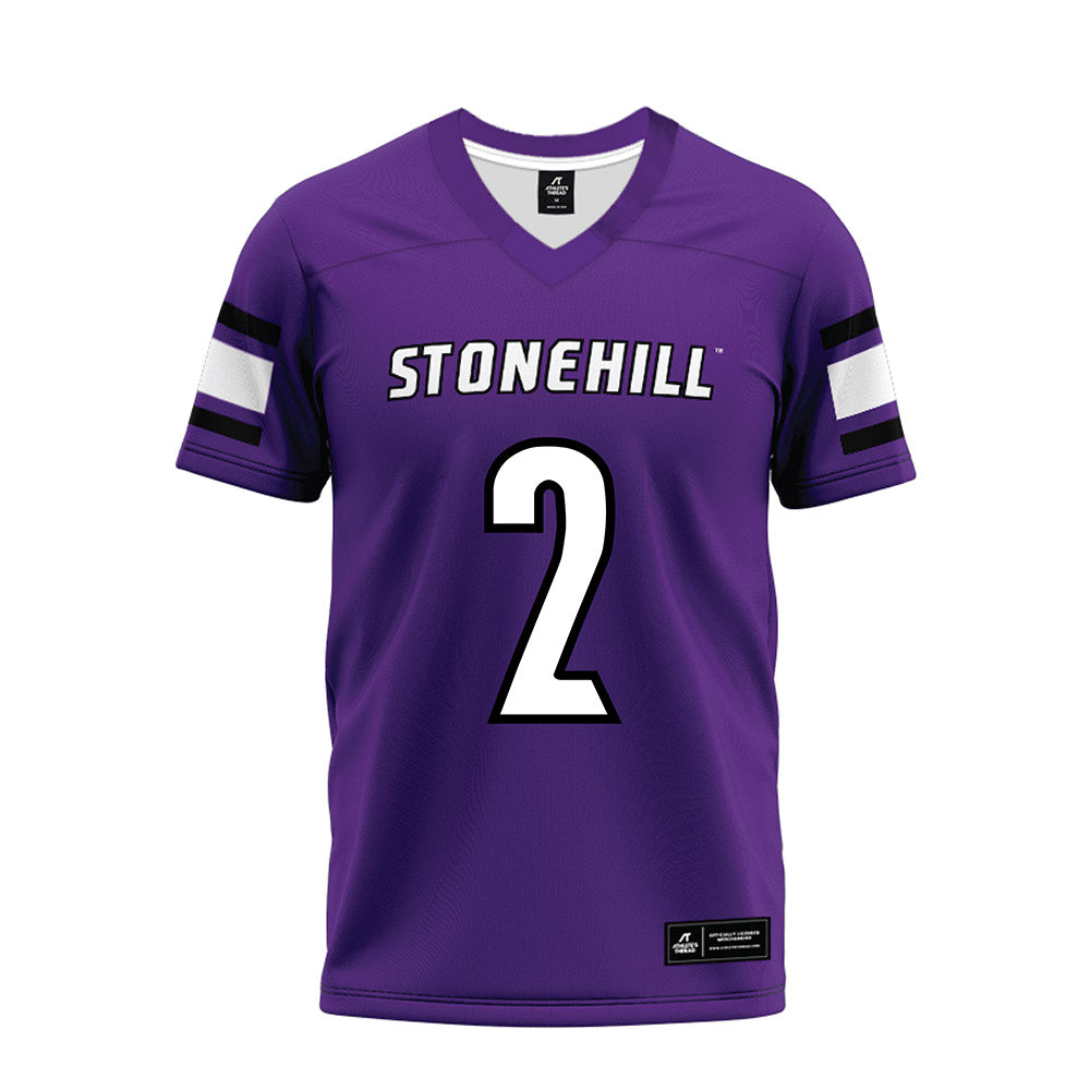 Stonehill - NCAA Football : Quintarius Reynolds - Purple Premium Football Jersey-0