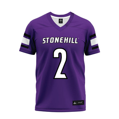 Stonehill - NCAA Football : Quintarius Reynolds - Purple Premium Football Jersey-0