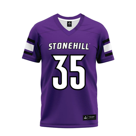 Stonehill - NCAA Football : Christian Rojas - Purple Premium Football Jersey-0