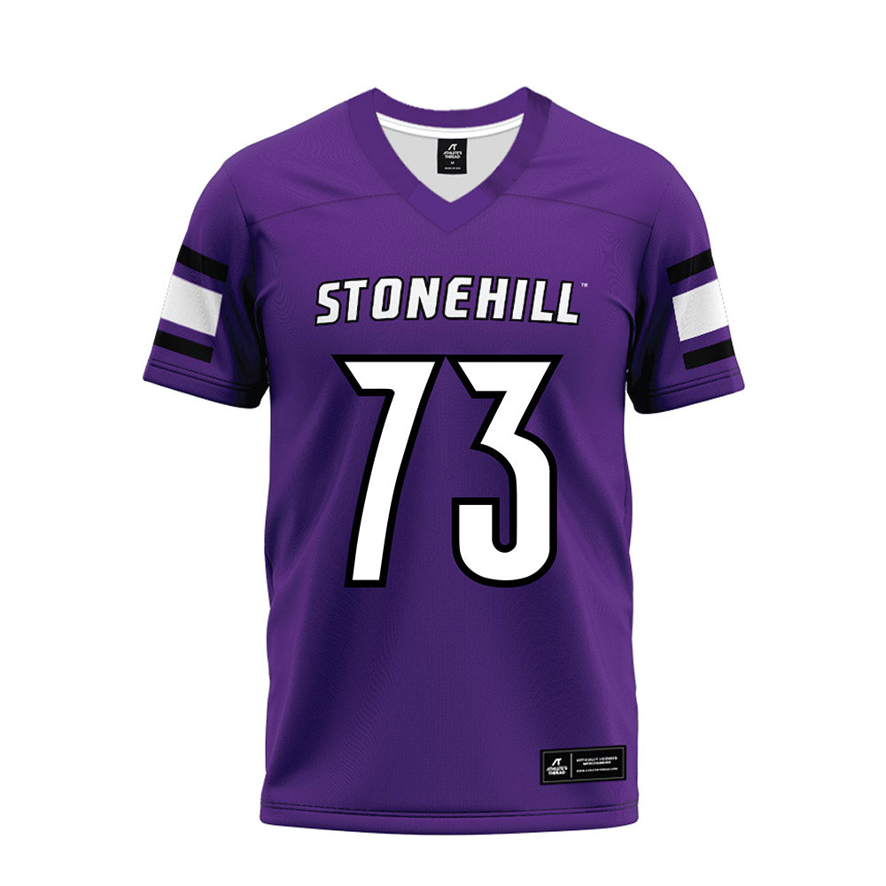 Stonehill - NCAA Football : Connor Ivey - Purple Premium Football Jersey-0