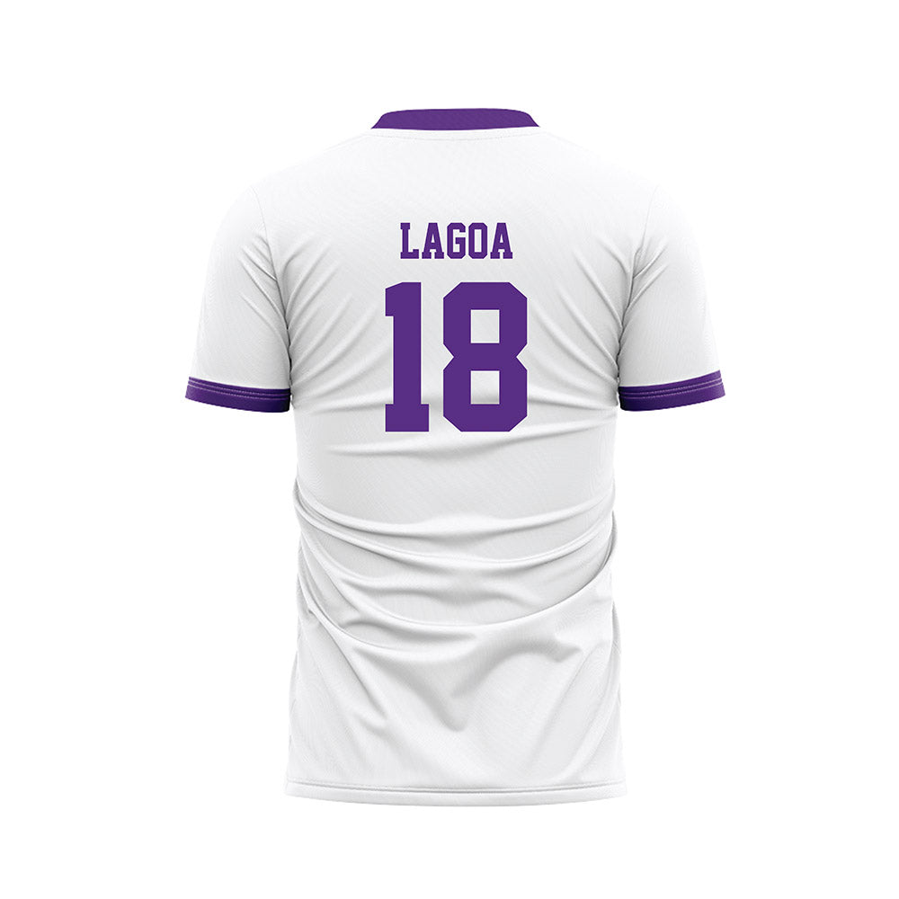 Stonehill - NCAA Men's Soccer : Nathan Lagoa - White Soccer Jersey-1