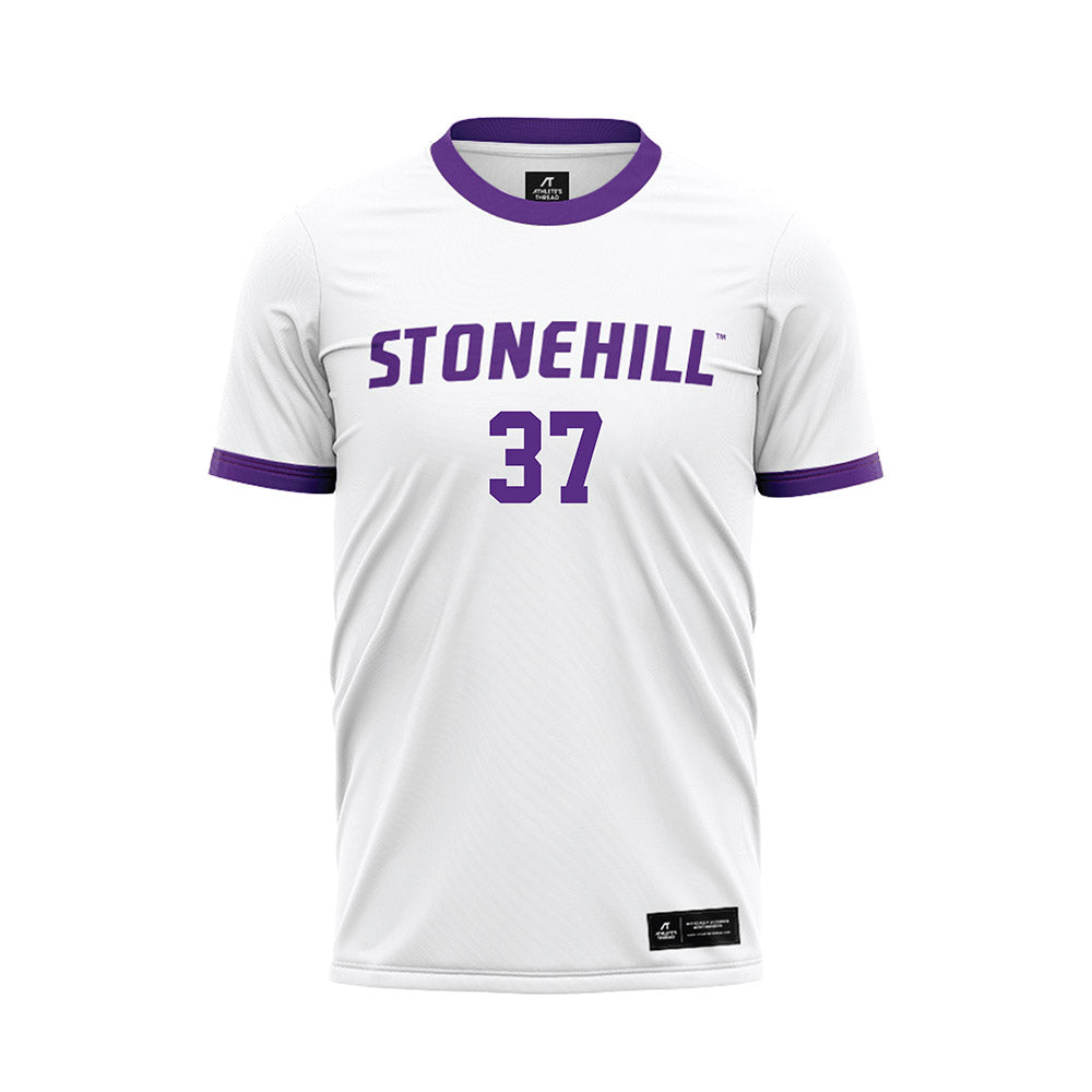 Stonehill - NCAA Men's Soccer : Patryk Gniedziejko - White Soccer Jersey-0