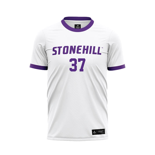Stonehill - NCAA Men's Soccer : Patryk Gniedziejko - White Soccer Jersey-0