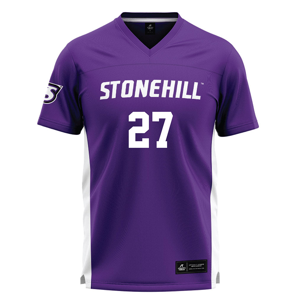 Stonehill - NCAA Women's Lacrosse : Grace Murphy - Purple Lacrosse Jersey -0