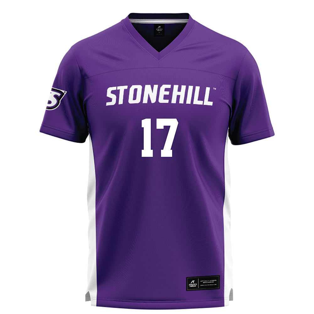 Stonehill - NCAA Women's Lacrosse : Jennaveve Koch - Purple Lacrosse Jersey -0