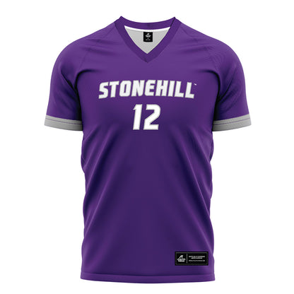 Stonehill - NCAA Women's Soccer : Olivia Sharkansky - Purple Soccer Jersey-0