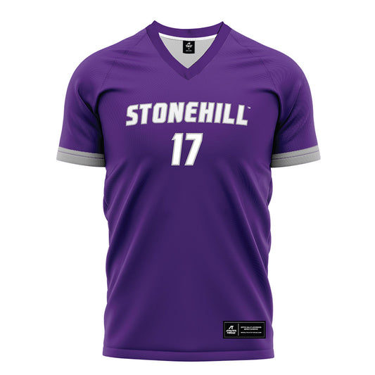Stonehill - NCAA Women's Soccer : Katie Carey - Purple Soccer Jersey-0