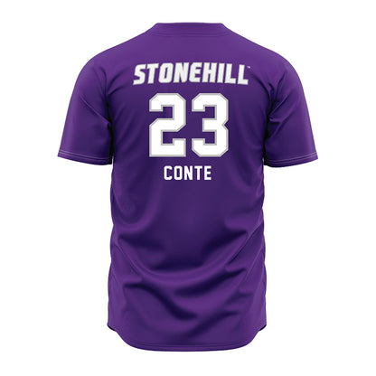 Stonehill - NCAA Softball : Shannon Conte - Purple Jersey-1