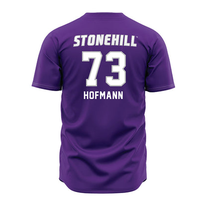 Stonehill - NCAA Softball : Piper Hofmann - Purple Jersey-1