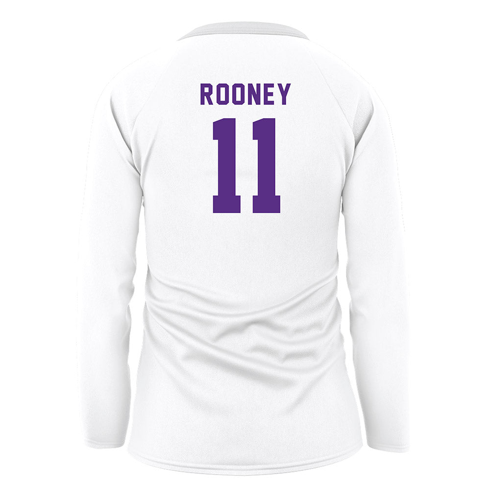 Stonehill - NCAA Women's Volleyball : Alayna Rooney - White Volleyball Jersey-1