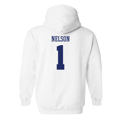 Webster - NCAA Men's Basketball : Charles Nelson - Classic Shersey Hooded Sweatshirt-1