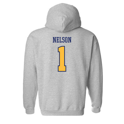 Webster - NCAA Men's Basketball : Charles Nelson - Classic Shersey Hooded Sweatshirt-1