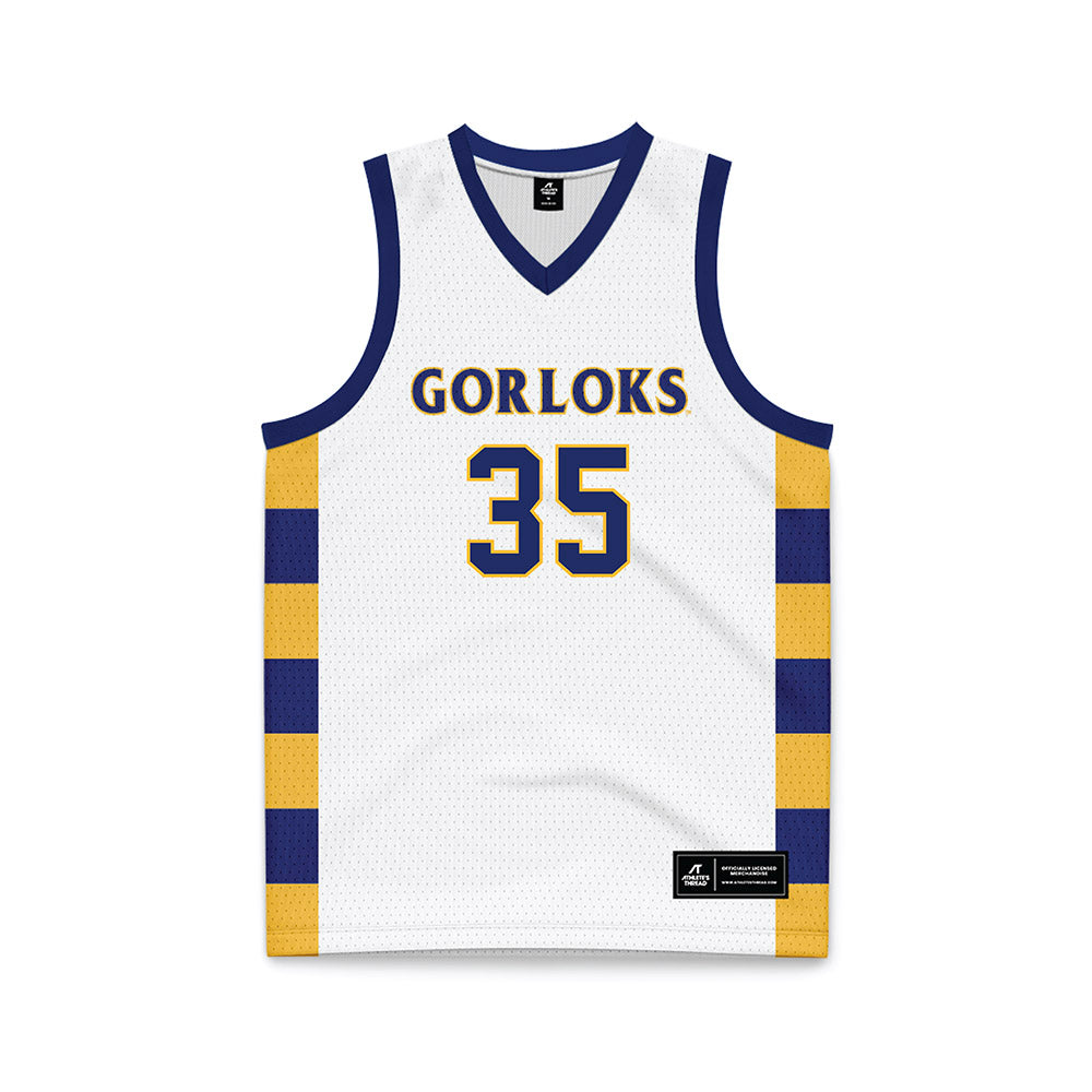 Webster - NCAA Men's Basketball : Justin Ugo - White Basketball Jersey-0