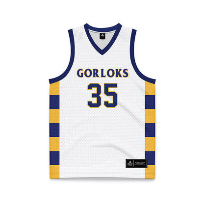 Webster - NCAA Men's Basketball : Justin Ugo - White Basketball Jersey-0