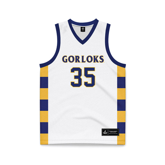 Webster - NCAA Men's Basketball : Justin Ugo - White Basketball Jersey-0