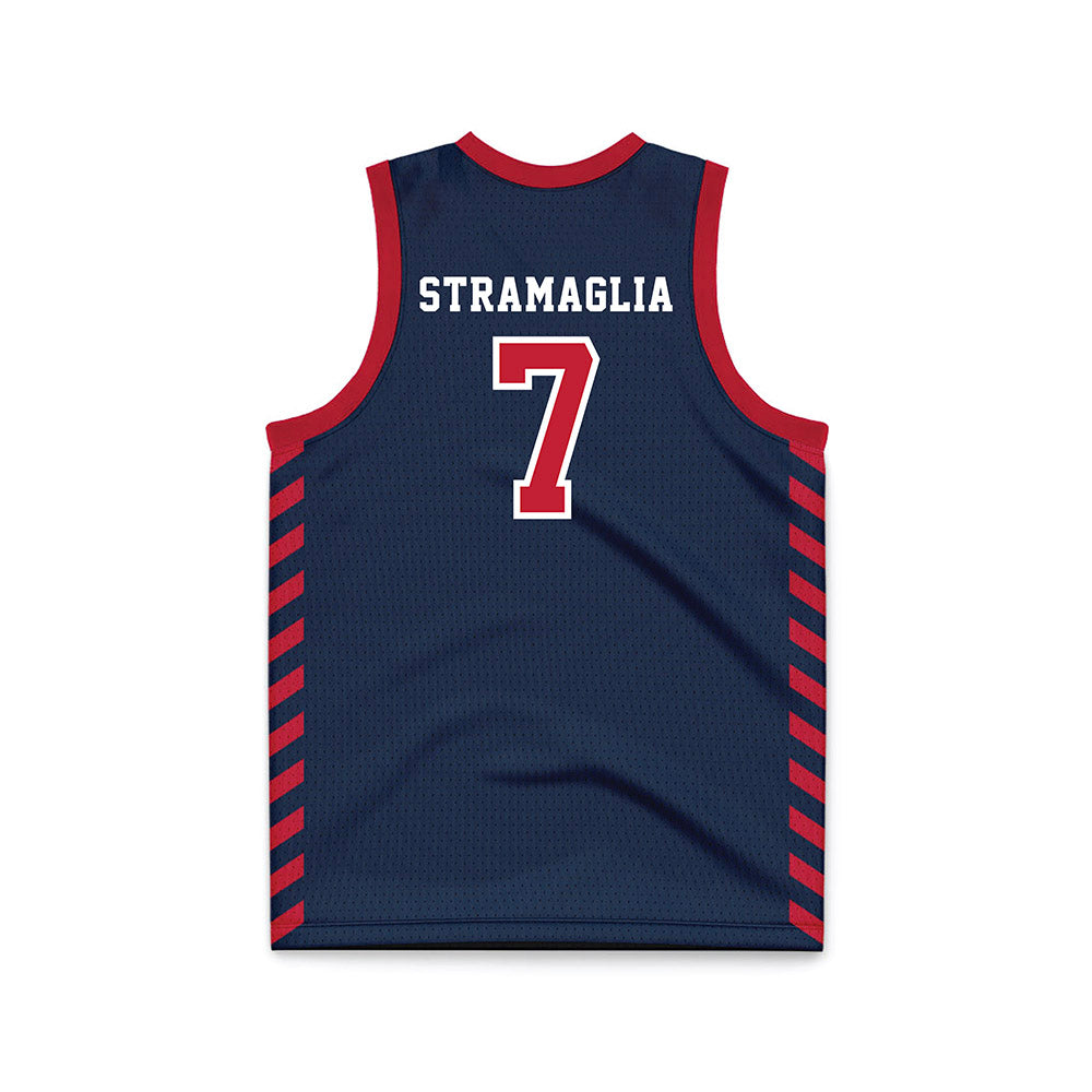 Samford - NCAA Men's Basketball : Paul Stramaglia - 2024 Navy Basketball Jersey