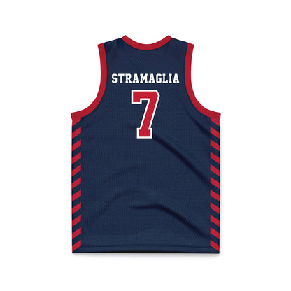 Samford - NCAA Men's Basketball : Paul Stramaglia - 2024 Navy Basketball Jersey