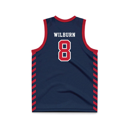 Samford - NCAA Men's Basketball : Zion Wilburn - 2024 Navy Basketball Jersey