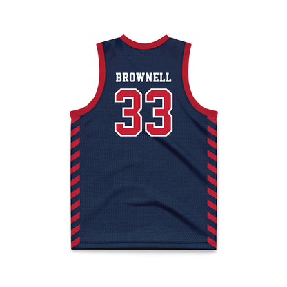 Samford - NCAA Men's Basketball : Jaden Brownell - 2024 Navy Basketball Jersey-1