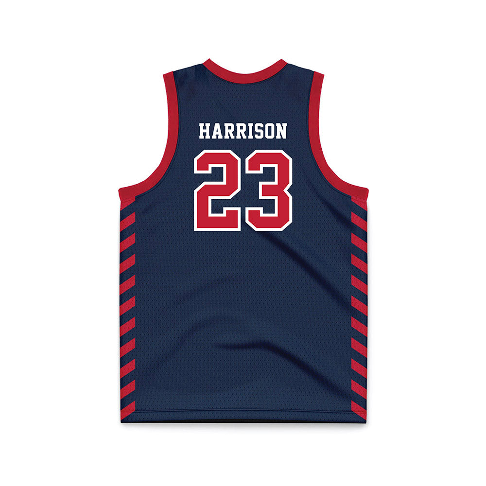 Samford - NCAA Men's Basketball : Caleb Harrison - 2024 Navy Basketball Jersey